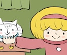 シンプル・絵本タッチの可愛いイラストを描きます ゆるーいネコなどの動物、女の子が得意です イメージ2