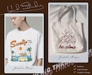 雰囲気のあるおしゃれなTシャツ・ロゴを作成します プロのアパレルデザイナーが際限なくオシャレにデザインします。 イメージ6