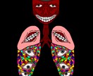 怖いイラスト作成いたします アイコン等お使い頂ける怖い画像作成いたします。 イメージ9