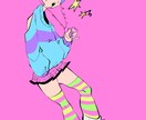 ファンシーで瑞々しい女の子イラスト描きます ファッション色彩をもつ現役デザイナーが描きます イメージ3