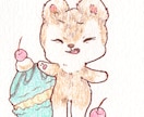 アイコン用のゆるい動物描きます ゆるくてかわいい水彩イラストです！ イメージ3