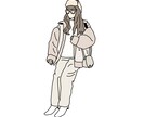 シンプルでオシャレな線画イラスト描きます SNSのアイコン等にいかがですか？ イメージ8