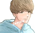 SNSアイコン制作します アナログ風のバストアップイラストです イメージ2