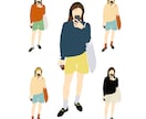 写真をもとに！シンプルな人物イラストをお描きします SNS•ブログに◎｜落ち着いた色味のシンプルな人物アイコン！ イメージ7
