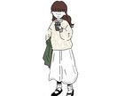 お洒落な似顔絵/アイコン描きます シンプルお洒落な自分をアイコンに！プレゼントにも◎ イメージ4