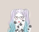 美人！かわいい！アイコン・似顔絵作成します LINE、SNS、ブログ等のおしゃれアイコンに最適 :) イメージ5