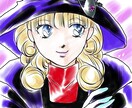 ハロウィンの絵を描きます かわいい魔女描きました。猫がポイント イメージ1