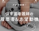保育園看護師の履歴書&志望動機をプロが添削します 保育園看護師歴７年の経験者が添削！ イメージ1