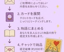 24時間以内に丁寧納品＊物語タロットで占います 心に寄り添う物語タロットで未来への一歩をお手伝いします。 イメージ2