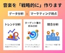 実績豊富な現役プロがオールジャンル楽曲作ります プロクオリティ×マーケ視点でリスナーの感動を生む曲を作ります イメージ3