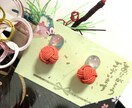 可愛い和風ピアスを作ります 縁起のいい水引とかわいいレジンを合わせます イメージ9