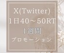 X(Twitter)を1週間プロモーションします X/Twitter/計7ツイート/40〜50RT・いいね イメージ1