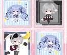 ミニキャラバストアップアイコン描きます ◆アイコン用のポップな背景付き イメージ6