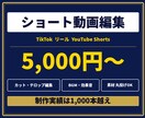 ショート動画1本編集します TikTok・リール・Shortsお任せください！ イメージ1