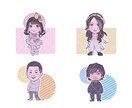 7月中2000円／かわいい似顔絵お描きします SNSアイコンやビジネス、結婚式等にぜひ♩ イメージ3