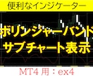 MT4用ボリバンをサブチャートに表示します MT4のメインチャートを見やすくしませんか！？ イメージ1