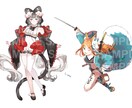 キャラクターの制作(人外可)致します ゲームキャラクターの制作、IRIAMで使う立ち絵の制作します イメージ2