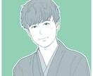 お写真から【青年漫画風似顔絵】をお描きします ♬単色／SNSアイコンやプレゼントに♬ イメージ1