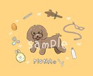 ペットや動物をゆる〜いタッチで描きます ゆる〜いキャラクター風の動物たちやその子が大好きな物も！ イメージ7
