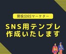 時間がないあなたに！SNS用テンプレを作成します 〜現役SNSマーケターが徹底サポートいたします〜 イメージ1