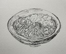 お気に入りアイテムをあなただけの一点物にします あたたかくやわらかい線でボールペンスケッチします。 イメージ4