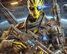 オリジナル宇宙人画像＜完成品＞を販売します SNSのプロフィール画像等にご利用下さい。 イメージ1