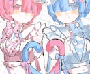 厚塗り風の可愛らしい女の子キャラクターを描きます 初めての依頼でも歓迎！skeb経験を活かし丁寧な対応致します イメージ4