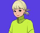 人と被らない！ポップなアイコンイラスト描きます 商用利用可！インスタ、ブログ、XなどSNSアイコンにぜひ◎ イメージ1