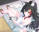 一枚絵、人物、物など女の子中心で可愛く描きます パキッとしたアニメ塗りでより鮮明に鮮やかに仕上げます イメージ1