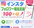 インスタ日本人フォロワー増加を自然にサポートします 100＋α目安｜少人数10件から安心して気軽にご相談できます イメージ1
