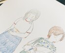 色鉛筆の温かみのあるイラストを作成します 癒されるタッチで人物を描きます イメージ2