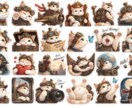 愛するペットを5種類のイラストにします 写真1枚から5つの世界へ！うちの子アートセット イメージ1