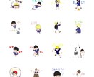 かわいい我が子の♥似顔絵スタンプ作ります 現役ママの目線で今だけのかわいいポーズお描きします♪ イメージ1