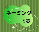 ネーミング【5案】ご提案します 店名、ブランド名、商品名、キャラ名など イメージ1