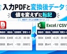 PDFの表をExcelとCSVに変換します 3ページ・600セルまで。対応表と確認メモ付き イメージ2