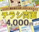 両面4,000円でチラシデザインを制作します ～はじめてのチラシ発注サポートいたします～ イメージ1