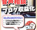 音声相談｜ブログ初心者に収益化の方法を教えます 100名以上コンサル経験者が優しく丁寧に指導いたします！ イメージ1