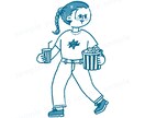 日常・カフェ系カットイラスト描きます 商用利用OK！webサイトや雑誌などの挿絵に！アイコンにも＊ イメージ7