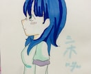 ご要望に応じた絵を紙に描いてアプリで背景をつけます 私の下手な絵でも気に入ってくれる方がいてくれる事を願います イメージ3