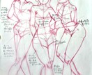 初心者大歓迎！女性のイラストを赤ペン、添削致します 女性らしい体が描けない等のお悩みを解決するお手伝い致します！ イメージ4