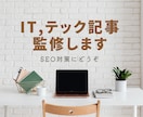 SEO対策！記事の監修いたします システム開発、HP制作などIT周りの記事に監修つけませんか？ イメージ1
