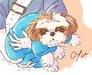 カラフルポップで可愛い！動物の似顔絵を描きます 犬・猫・うさぎ・チンチラ等のイラストを１枚の記念に！！ イメージ1