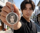 写真から作る純銀似顔絵ネックレス制作ます オーダーメイド記念日誕生日ギフト イメージ4