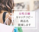女性目線★売れる商品名・キャッチコピー提案します 大手メーカーでヒット商品多数！女性目線でご提案致します！ イメージ1