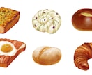 食べ物のイラストを描きます お送りいただいた写真を元にイラストをお描きいたします。 イメージ1