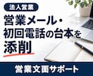 法人向け営業メールと初回電話の台本を添削します 修正版と変更理由で、伝わる営業文面に整えます イメージ1