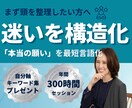 迷いを構造化！最短ルートで『本当の願い』を導きます 思考を整理し、ありたい理想の方向性を明確にします イメージ1