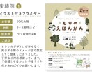 似顔絵つき！ぬくもりあるデザインのチラシ制作します 3〜5日での納品可能！更にお急ぎの方も一度ご相談ください。 イメージ2