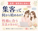 起業初心者の集客方法を性格診断から一緒に整理します 性格に合わせて今の状況から起業の最初の一歩まで一緒に決定♪ イメージ1