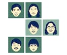 なんとなく似てるレトロでシンプルな似顔絵描きます 懐かしくて新しい。ほんのり昭和テイストのやさしい似顔絵 イメージ9